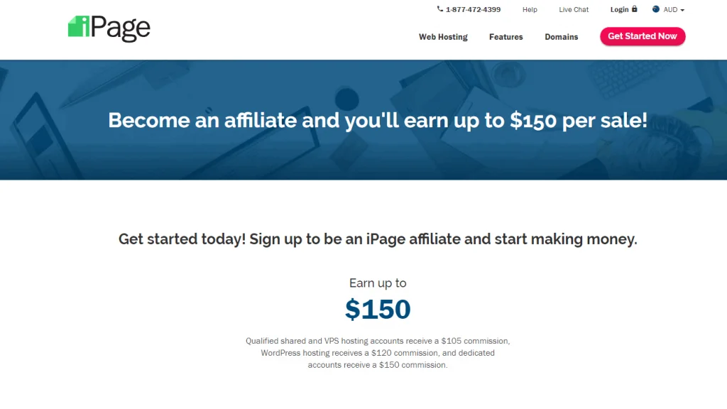iPage web hosting affiliate program