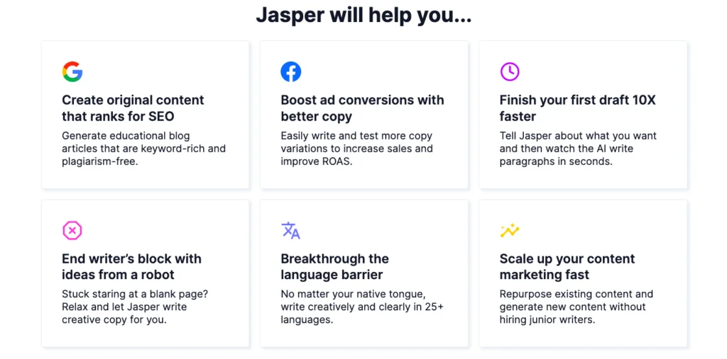 jasper main features