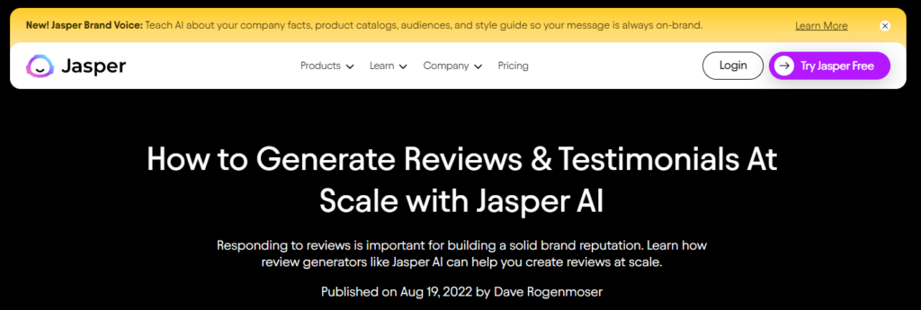 jasper.ai product reviews