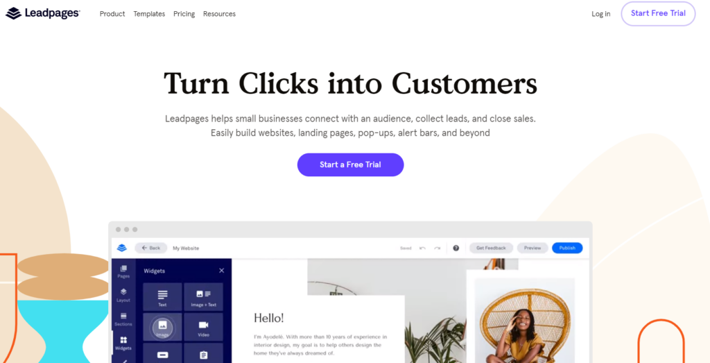 leadpages homepage