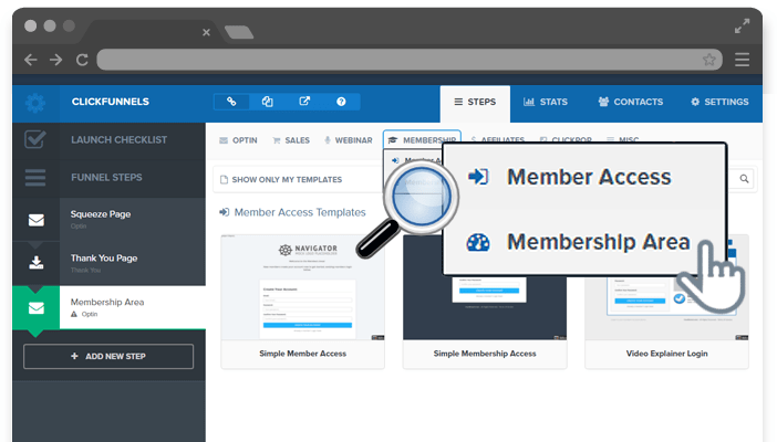 clickfunnels membership funnels