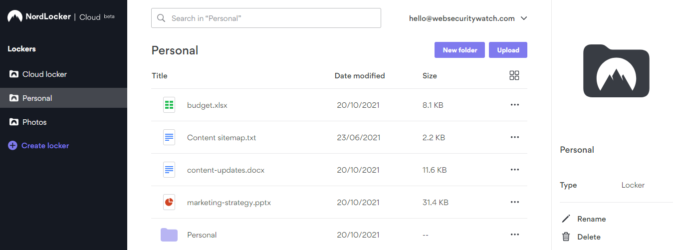 nordlocker cloud storage