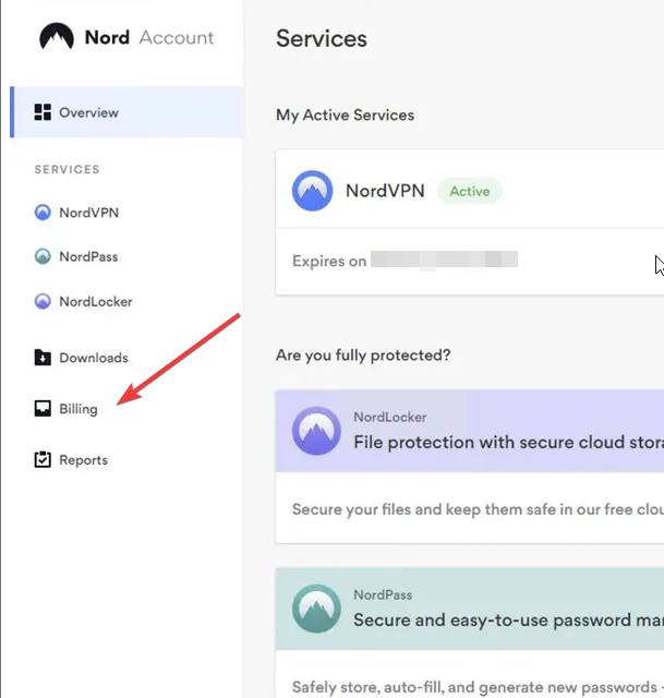 nordvpn billing