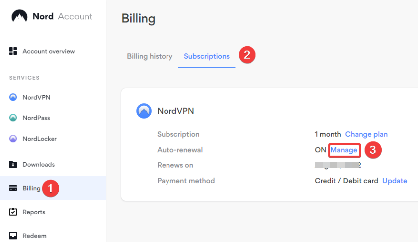 manage billing