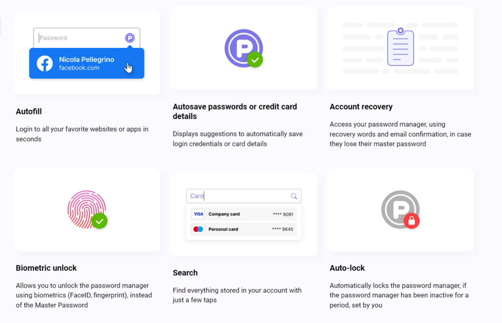 pcloud password features