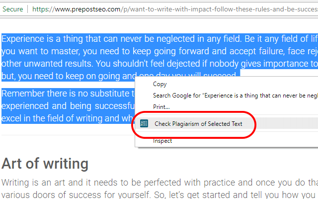 plagiarism checker chrome extension