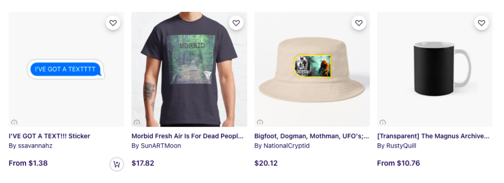 redbubble merch