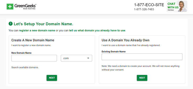 greengeeks free domain