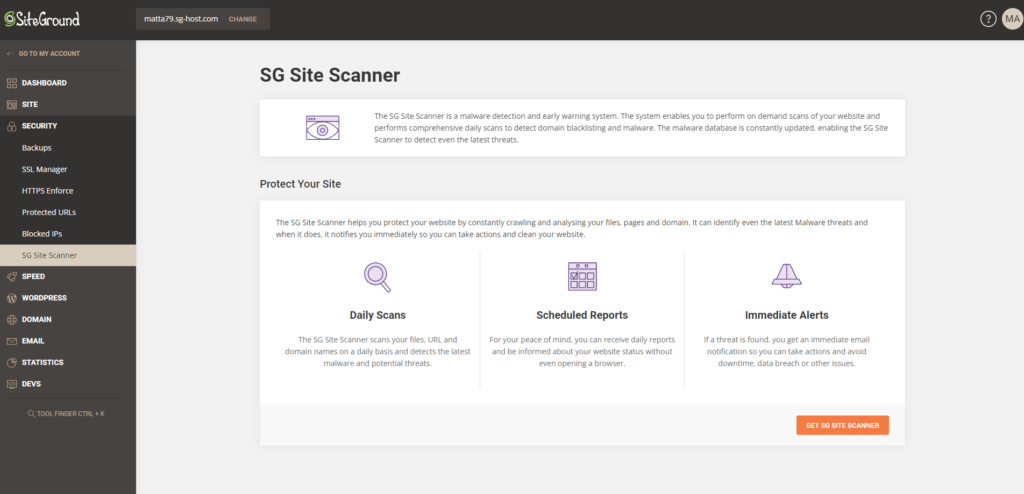 SG site scanner