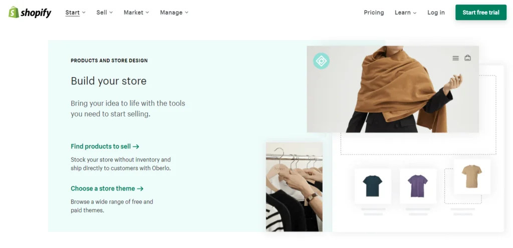 shopify build your online clothing store