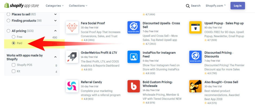 shopify paid apps