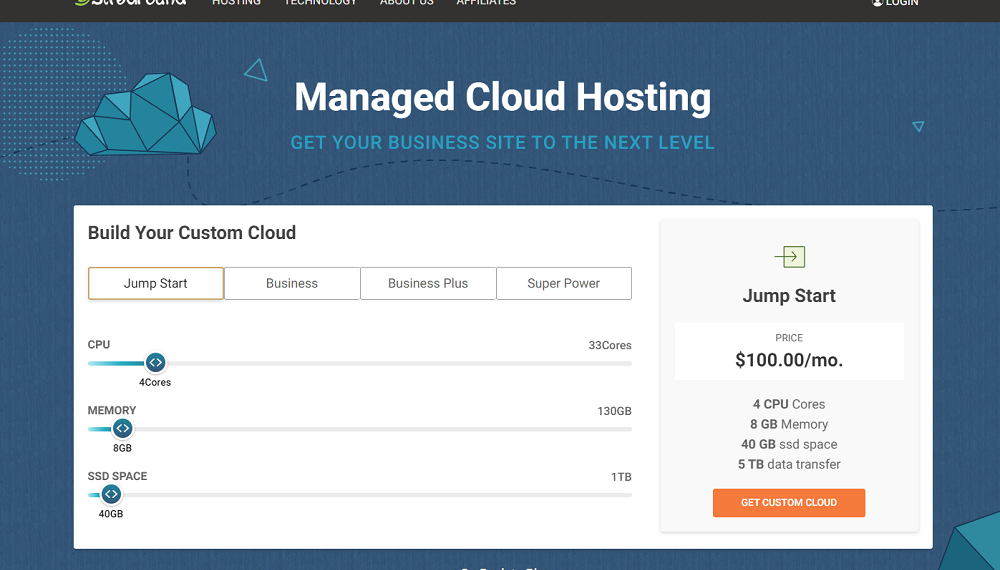 siteground build your custom cloud server