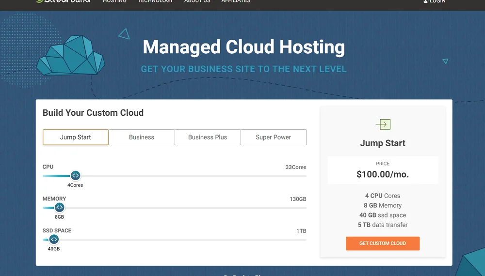 siteground build your custom cloud server