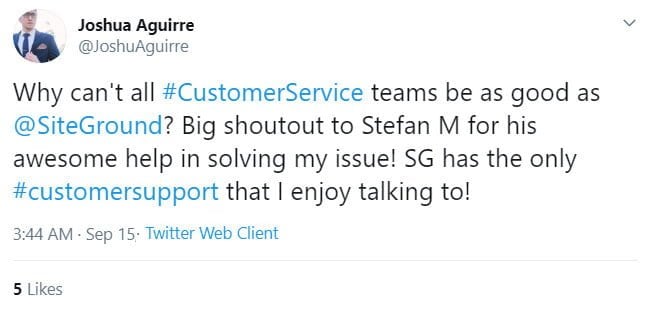 customer tweet