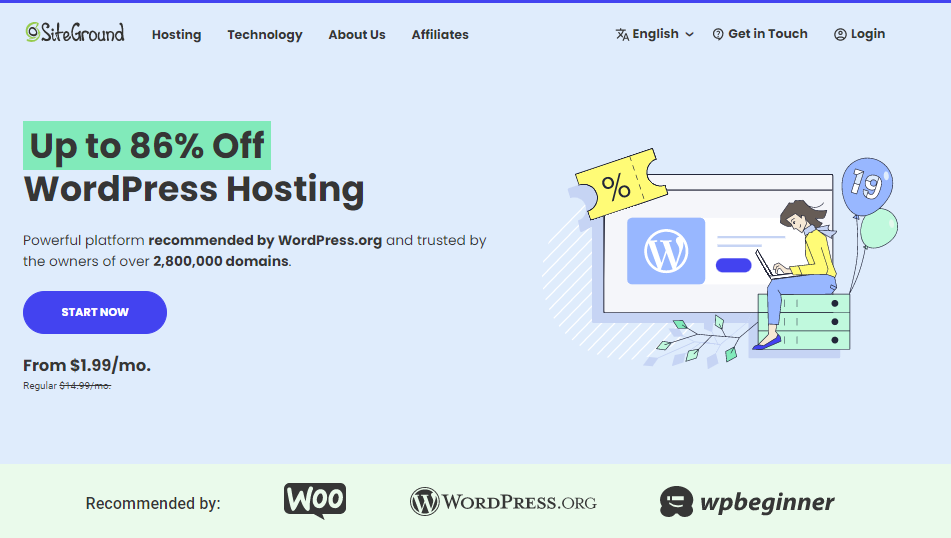 siteground wordpress hosting 