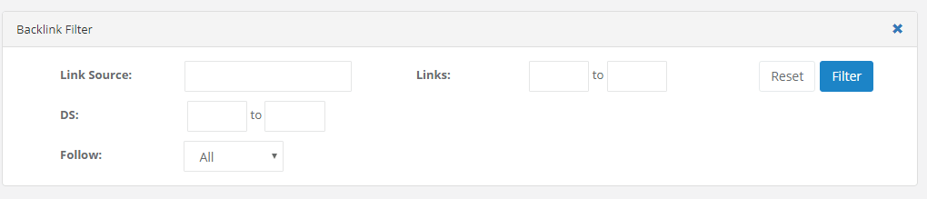 KeySearch Backlink Filter