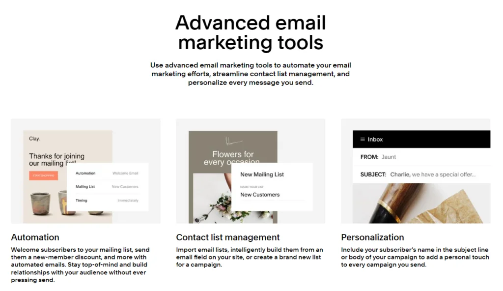 squarespace email marketing