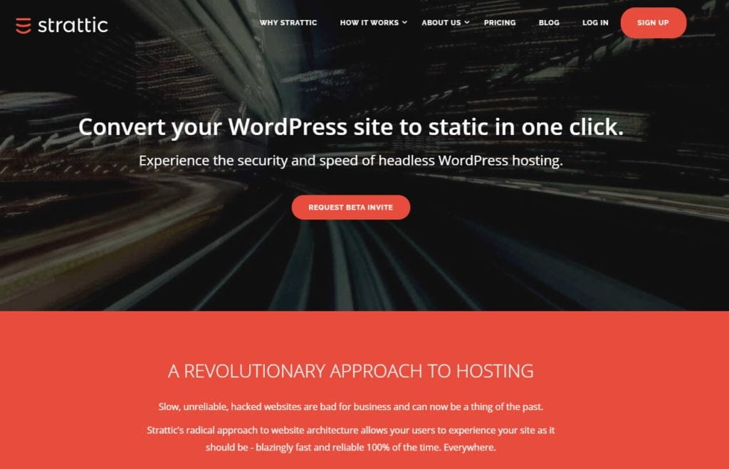 strattic headless static wordpress hosting