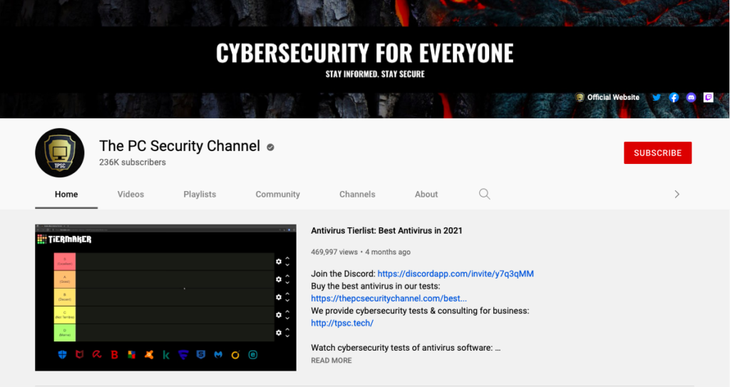 The PC Security Channel