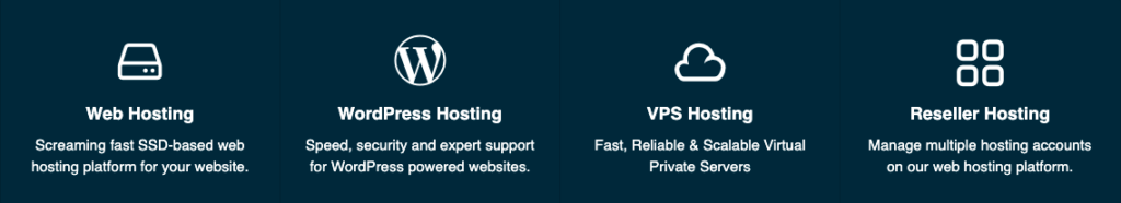 types of web hosting