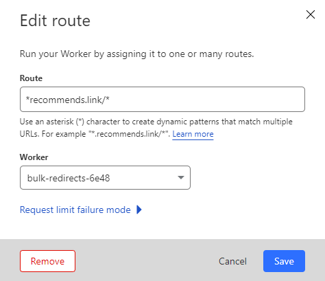 cloudflare worker route