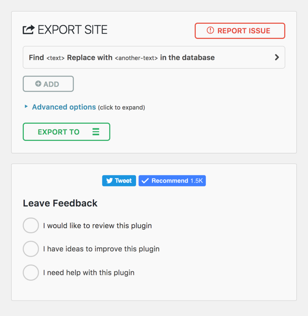 export your site