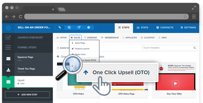 one click upsells