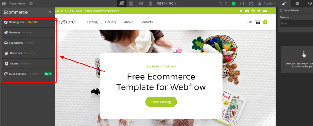Webflow E-Commerce