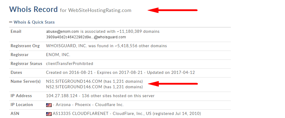 websitehostingrating whois