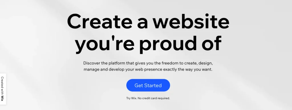 wix create a website