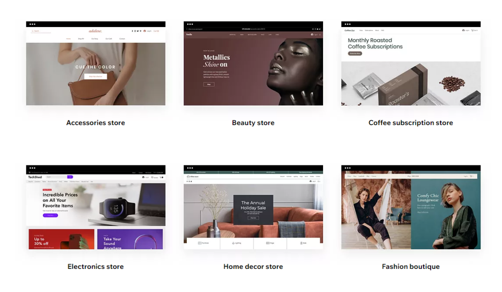 wix ecommerce templates