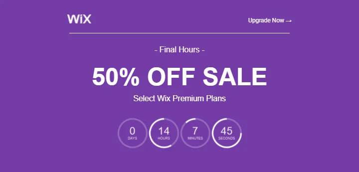 wix promotion discount