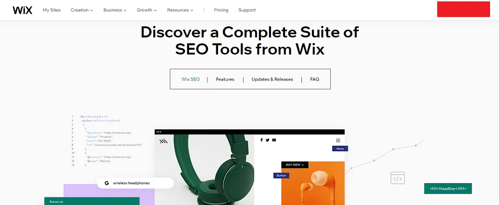 wix seo tools
