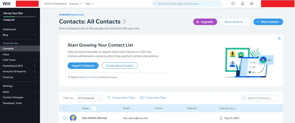 site contacts