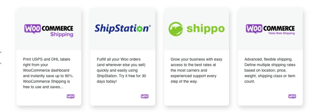 WooCommerce Shipping Extensions