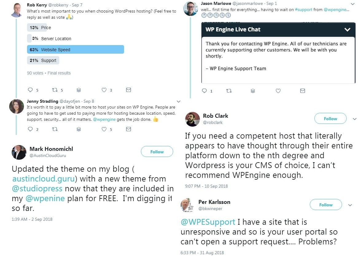 WP Engine Reviews on Twitter