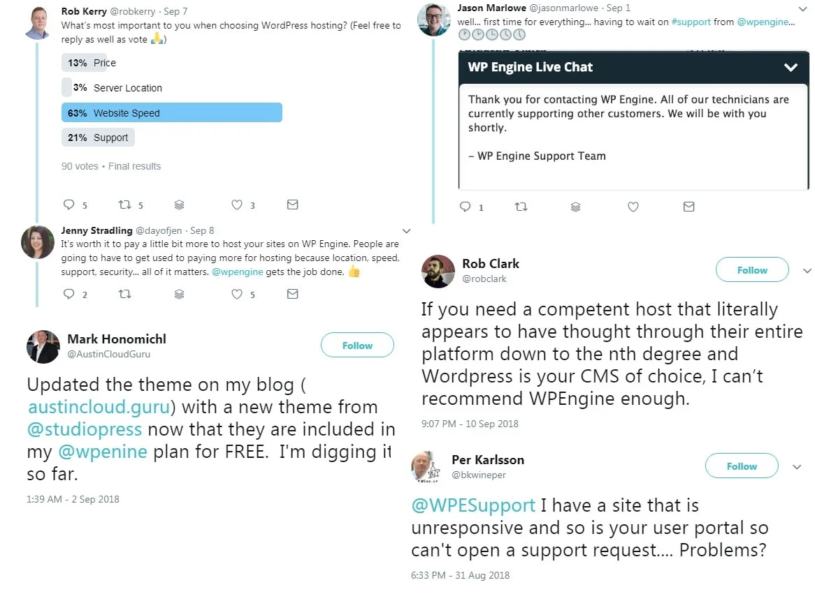 WP Engine Reviews on Twitter