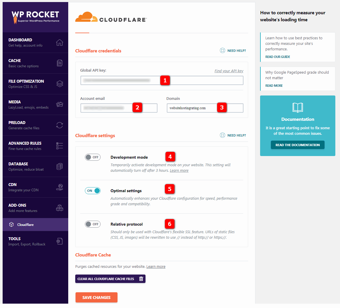 WP Rocket Add-Ons (Cloudflare)