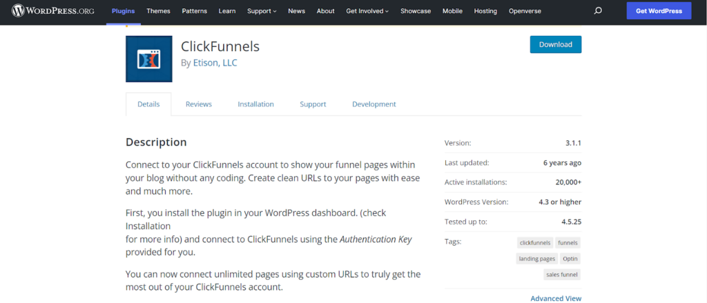 clickfunnels wordpress plugin