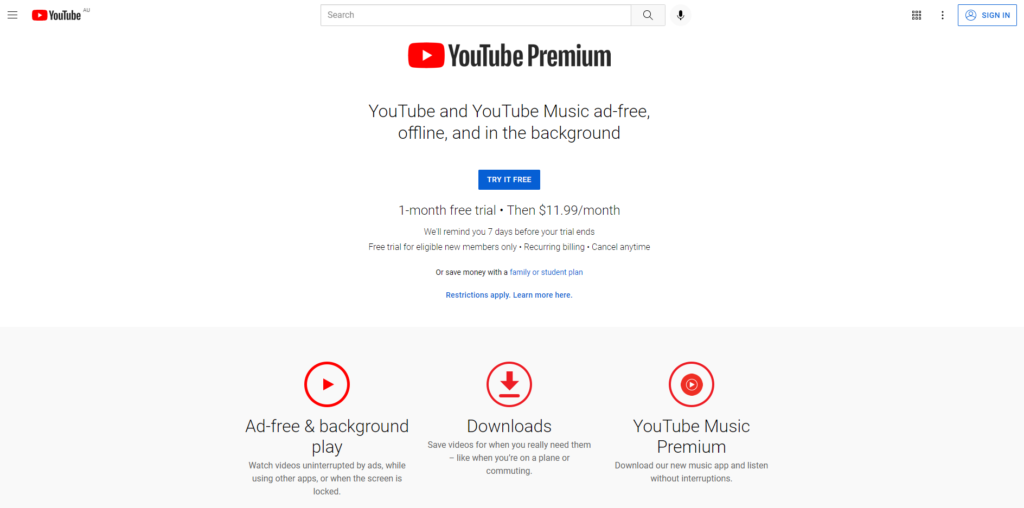 youtube premium