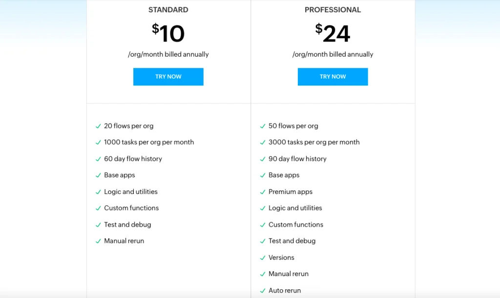 Zoho Flow pricing