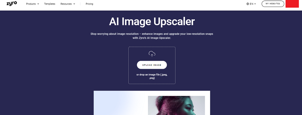 zyro ai image upscaler